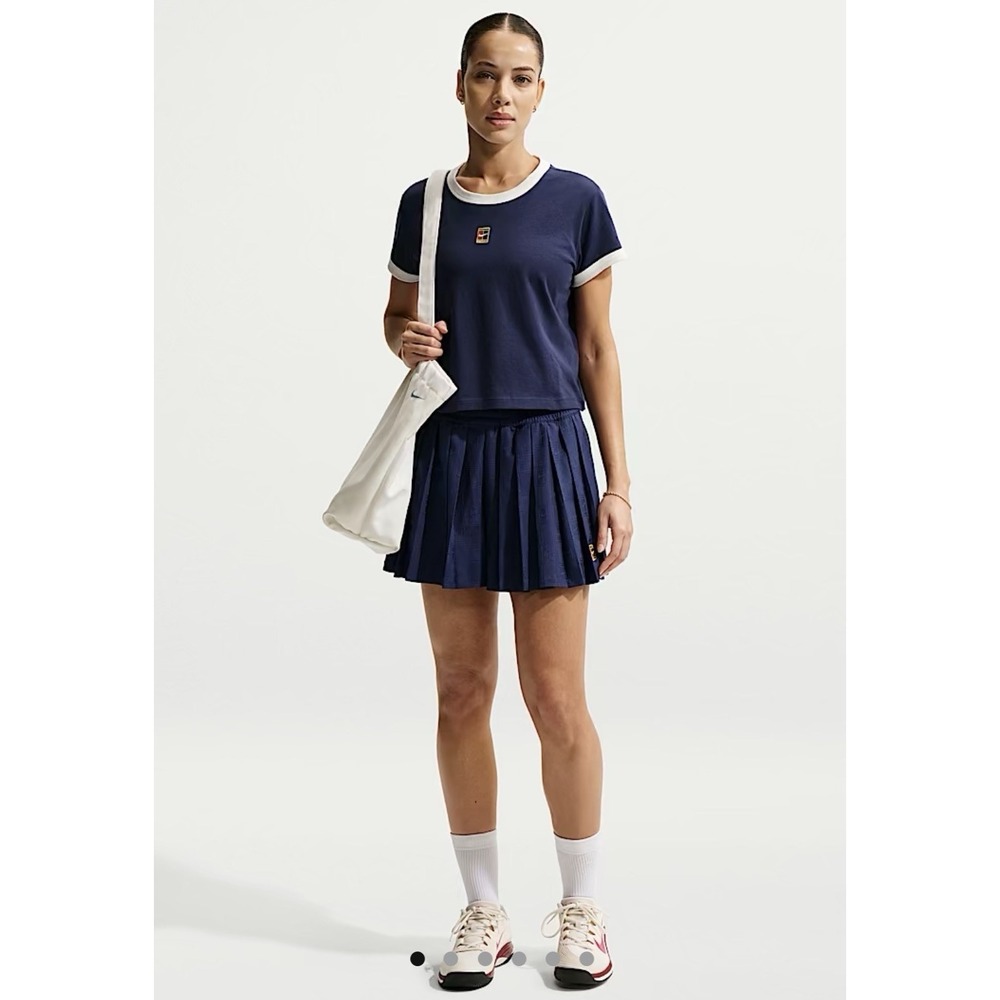 Nike Court Dri-Fit Tennis Shorts Skirt Women's XS Pleated High Waist Jacquard